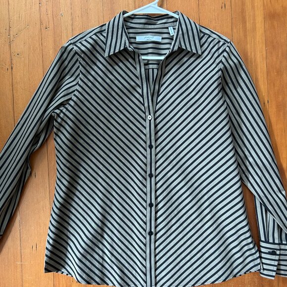 Foxtrot size 10 brown and black striped shirt***NEW - Picture 1 of 3
